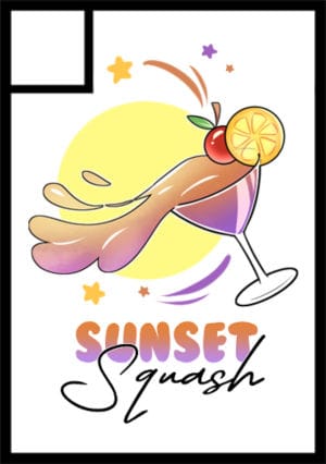 Sunset Squash circle cut